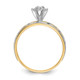 14k and Rhodium AA Quality 1/20 carat Diamond Trio Complete Engagement Ring X8296AA-E