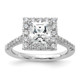 14K White Gold Lab Grown Dia VS/SI FGH Square Halo Semi-mount Eng Ri RM2061E-150-7WLG