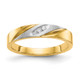 14k and Rhodium AA Quality .03 carat Diamond Trio Ladies Complete Wedding Band X8299AA-L