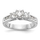 14K White Gold Lab Grown Diamond VS/SI FGH 3-Stone Comp Eng Ring RM2980E-050-7CWLG