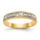 14k and Rhodium AA Quality 1/20 carat Diamond Trio Ladies Complete Wedding Band X8281AA-L