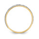 14k and Rhodium AA Quality .03 carat Diamond Trio Mens Complete Wedding Band X8296AA-G