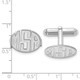 14k White Gold Recessed Letter Oval Monogram Cuff Link XNA621W