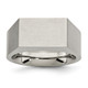 Chisel Titanium Brushed and Polished Signet Ring TB425-10