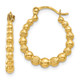 10K Beaded Hoop Earrings 10TL757