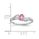 14k White Gold 5x3mm Oval Pink Sapphire ring X9707SP