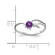 14k White Gold 4mm Amethyst A Diamond ring X9705AM/A