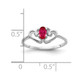 14k White Gold 5x3mm Oval Ruby AAA Diamond ring X9719R/AAA
