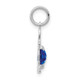 14K White Gold Boy 6x4 Oval Genuine Sapphire-September XCK51