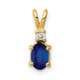 14k Sapphire Diamond pendant XP1002S/AA