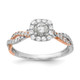 14K Two-Tone Lab Grown VS/SI FGH Dia Complete Square Halo Eng Ring RM5907E-033-CWRLG