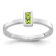 14k White Gold Bezel-set Peridot Ring RM4329-PE-W