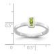 14k White Gold Bezel-set Peridot Ring RM4329-PE-W