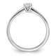 14K White Gold 1/3 carat Round VS/SI GH Lab Grown Diamond Solitaire 4 Prong Size 5 Engagement Ring RM5965R-033-5WLG