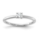 14K White Gold 1/4 carat Round VS/SI GH Lab Grown Diamond Solitaire 4 Prong Size 6 Engagement Ring RM5965R-025-6WLG