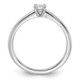 14K White Gold 1/4 carat Round VS/SI GH Lab Grown Diamond Solitaire 4 Prong Size 6 Engagement Ring RM5965R-025-6WLG