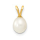 14K 6-7mm White Rice Freshwater Cultured Pearl Pendant XF378