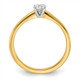 14K Two-Tone 1/3 carat Round VS/SI GH Lab Grown Diamond Solitaire 4 Prong Size 6 Engagement Ring RM5965R-033-6LG