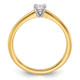 14K Two-Tone 1/4 carat Round VS/SI GH Lab Grown Diamond Solitaire 4 Prong Size 9 Engagement Ring RM5965R-025-9LG