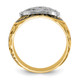 IBGoodman 10k Two-tone Men's Polished and Textured with Multi-color Enamel Blue Lodge Master Masonic Ring B57660-0YW