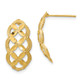 14K D/C Scalloped X-Design Post Earrings TE730