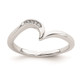 10k White Gold .02 carat Diamond Contoured Complete Wedding Band RM6383B-002-0WAA