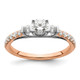 10K Rose & White Gold Lab Grown Diamond VS/SI FGH Complete Engagement Ring RM6515E-038-C0RLG