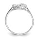 14k White Gold VS Diamond heart ring Y1775VS