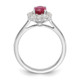 10K White Gold Lab Grown VS/SI FGH Dia & Created Oval Ruby Fashion Ring RM6990-CR-100-0WALG