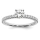 14K White Gold Lab Grown Diamond VS/SI FGH Complete Eng Ring RM6634E-075-6CWLG