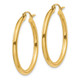 14k Polished 2.5mm Lightweight Tube Hoop Earrings T933L