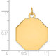 14k Plain .027 Gauge Engravable Octagonal Disc Charm XM182/27