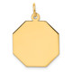 14k Plain .027 Gauge Engravable Octagonal Disc Charm XM181/27