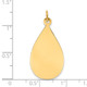 14k Plain .009 Gauge Engravable Raindrop Disc Charm XM189/09