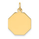 14k Plain .013 Gauge Engravable Octagonal Disc Charm XM179/13