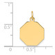 14k Plain .013 Gauge Engravable Octagonal Disc Charm XM179/13