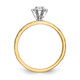 14k and Rhodium AA Quality 1/10 carat Diamond Trio Complete Engagement Ring X8310AA-E