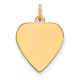 14k Plain .013 Gauge Heart Engravable Disc Charm XM622/13