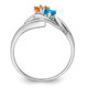 14k White Gold Synthetic Family Jewelry Ring XMR1/2WSY