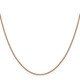 14K Rose Gold 22 inch .9mm Box Link with Lobster Clasp Chain RSC2-22