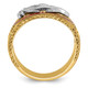 IBGoodman 10k Two-tone Men's Polished and Textured with Multi-color Enamel Masonic Shriner's Ring B02437-0YW