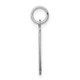 10k White Gold Block Font Name Bar Charm 10XNA1115W