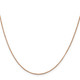 14K Rose Gold 22 inch .7mm Box Link with Lobster Clasp Chain RSC1-22