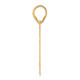 14k Brushed Border Script Number 44 Pendant SCN44