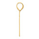 14k Brushed Border Script Number 17 Pendant SCN17