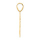 14k Brushed Border Script Number 18 Pendant SCN18