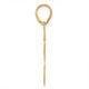 14k Brushed Border Script Number 76 Pendant SCN76