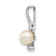 14k White Gold FW Cultured Pearl and Diamond Pendant XBS387