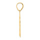 14k Brushed Border Script Number 20 Pendant SCN20