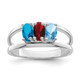 Sterling Silver Rhodium-plated Family Jewelry Mounting XMR2/3SSM-7